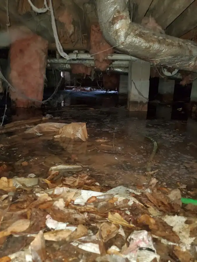 Crawl space flood assessment for Commercial Water Damage Restoration in Molalla